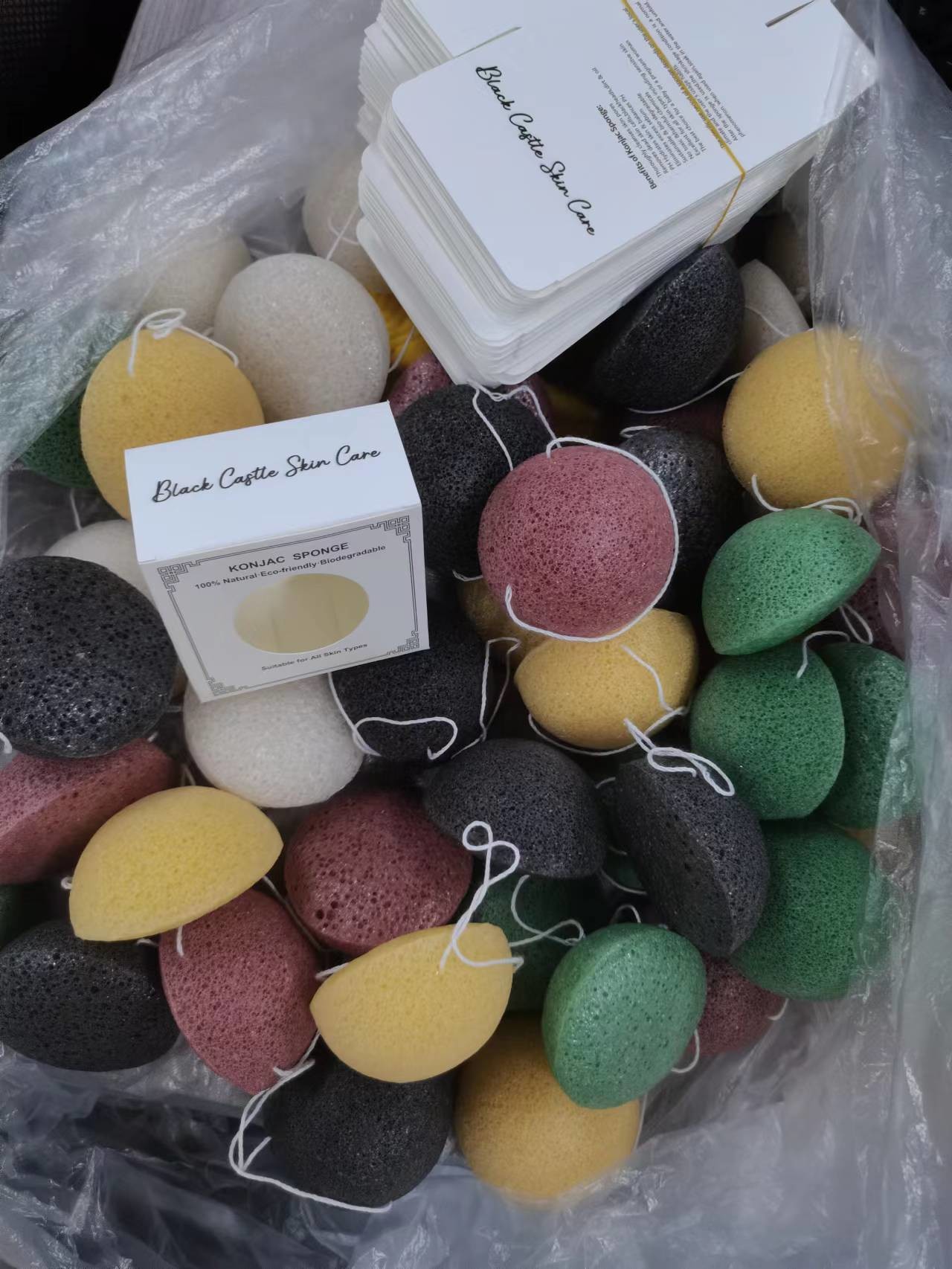 son şirket davası hakkında Özel Konjac Sünger Kutusu: LOGO'nuzu Bastırın