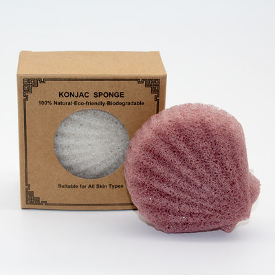 Natural French Red Clay Konjac Sponge For Skin Care Cleaning Face Body
